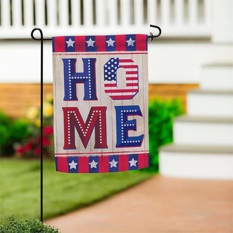Patriotic Home Suede Garden Flag