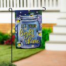 Let Your Light Shine Suede Garden Flag