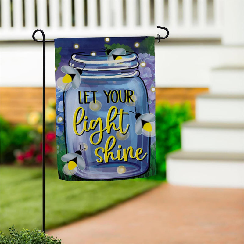 Let Your Light Shine Suede Garden Flag