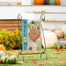 Pumpkin & Pine Suede Garden Flag