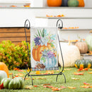 Pumpkin Succulents Suede Garden Flag