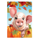 This Little Fall Piggy Suede Garden Flag