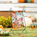 This Little Fall Piggy Suede Garden Flag