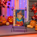 Scarecrow Pumpkin Stack Suede Garden Flag