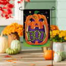Boo Jack Pumpkin Suede Garden Flag_x000D_