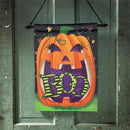 Boo Jack Pumpkin Suede Garden Flag_x000D_