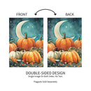 Watercolor Pumpkin Patch Suede Garden Flag_x000D_