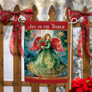 Joy To The World Angel Suede Garden Flag