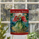 Joy To The World Angel Suede Garden Flag