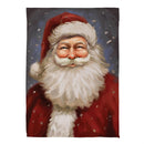 Joyful Santa Suede Garden Flag_x000D_
