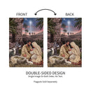 Brilliant Nativity Suede Garden Flag_x000D_