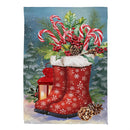 Winter Boots Suede Garden Flag_x000D_