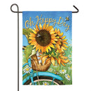 Happy Day Sunflowers Garden Suede Flag