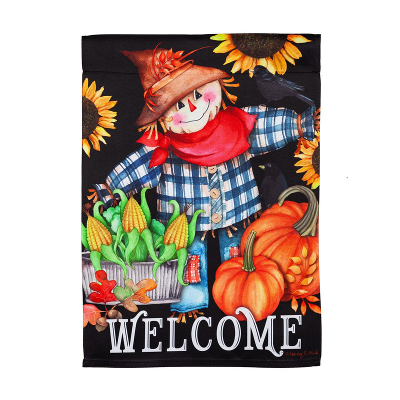 Harvest Scarecrow Garden Suede Flag