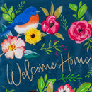 Welcome Home Songbirds Applique House Flag