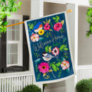 Welcome Home Songbirds Applique House Flag