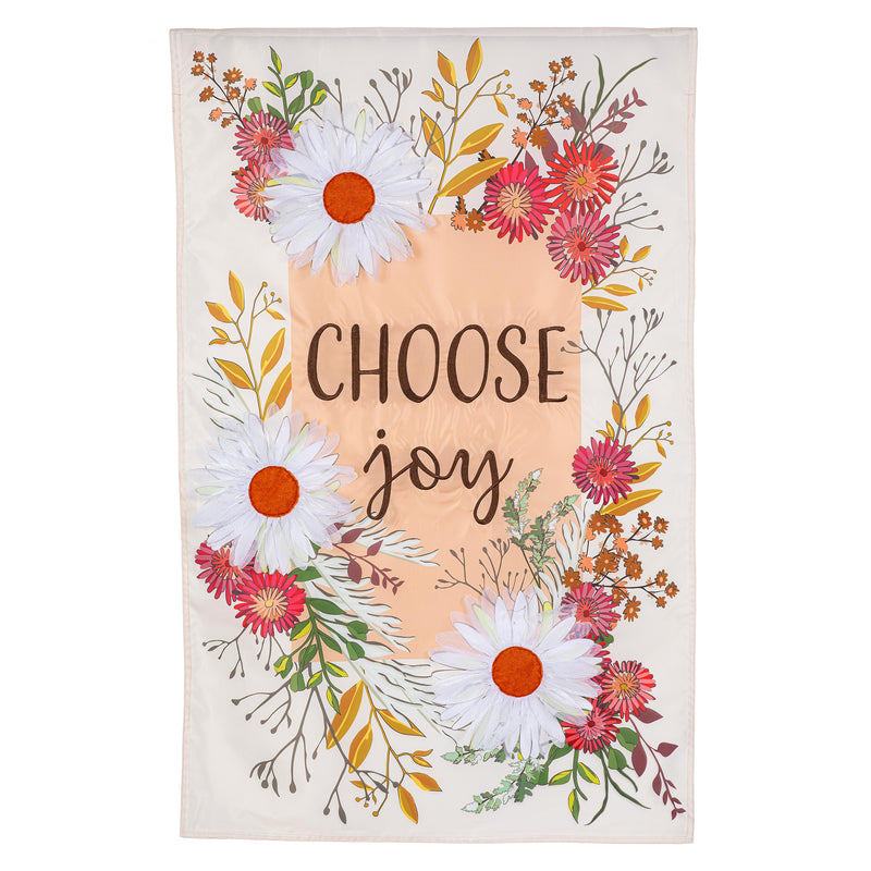 Choose Joy Applique House Flag