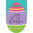 Happy Go Lucky Easter Basic Applique House Flag