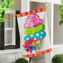 Sweet Summer Ice Cream Applique House Flag