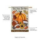Tis' The Season Fall Applique House Flag