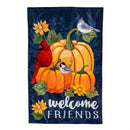 Welcome Friends of Fall Applique House Flag