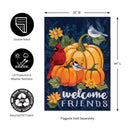 Welcome Friends of Fall Applique House Flag
