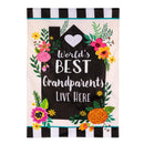 Worlds Best Grandparents Applique House Flag