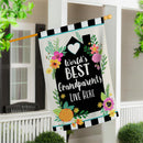 Worlds Best Grandparents Applique House Flag