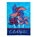 Celebrate Pinwheel Applique House Flag