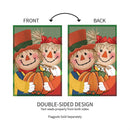 Couple Of Scarecrows Applique House Flag