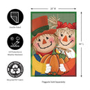 Couple Of Scarecrows Applique House Flag
