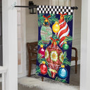 Happy Holidays Ornaments Applique House Flag