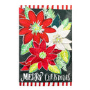 Holiday Poinsettia Applique House Flag