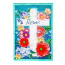 Floral Easter Cross Applique House Flag