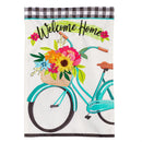 Welcome Home Bicycle Applique House Flag