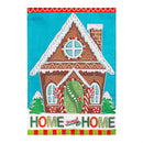 Gingerbread Home Sweet Home Applique House Flag