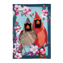Cardinal Couple Applique  Garden Flag