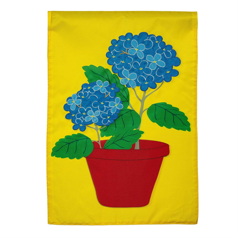 Hydrangea Basic Applique Garden Flag