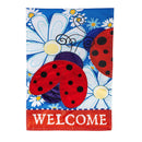 Patriotic Ladybugs Applique Garden Flag