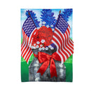Patriotic Bouquet Applique Garden Flag