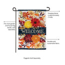 Fall Floral Applique Garden Flag_x000D_
