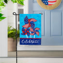 Celebrate Pinwheel Applique Garden Flag