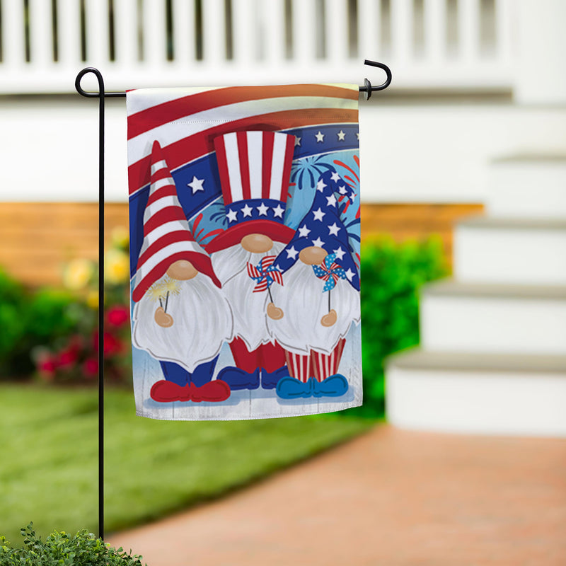 Patriotic Trio Applique Garden Flag