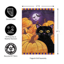 Pumpkin Patch Cat Applique Garden Flag_x000D_