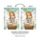 Oh Come Let Us Adore Him Applique Garden Flag_x000D_