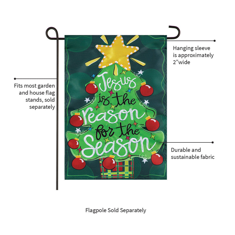 Jesus Is The Reason Applique Garden Flag