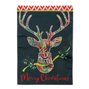Patterned Reindeer Applique Garden Flag_x000D_