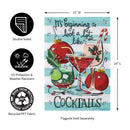 Christmas Cocktail Applique Garden Flag