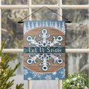 Winter Snowflake Applique Garden Flag