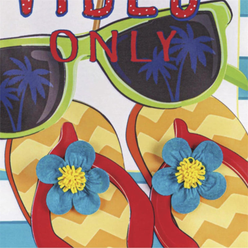 Summer Vibes Only Applique Garden Flag